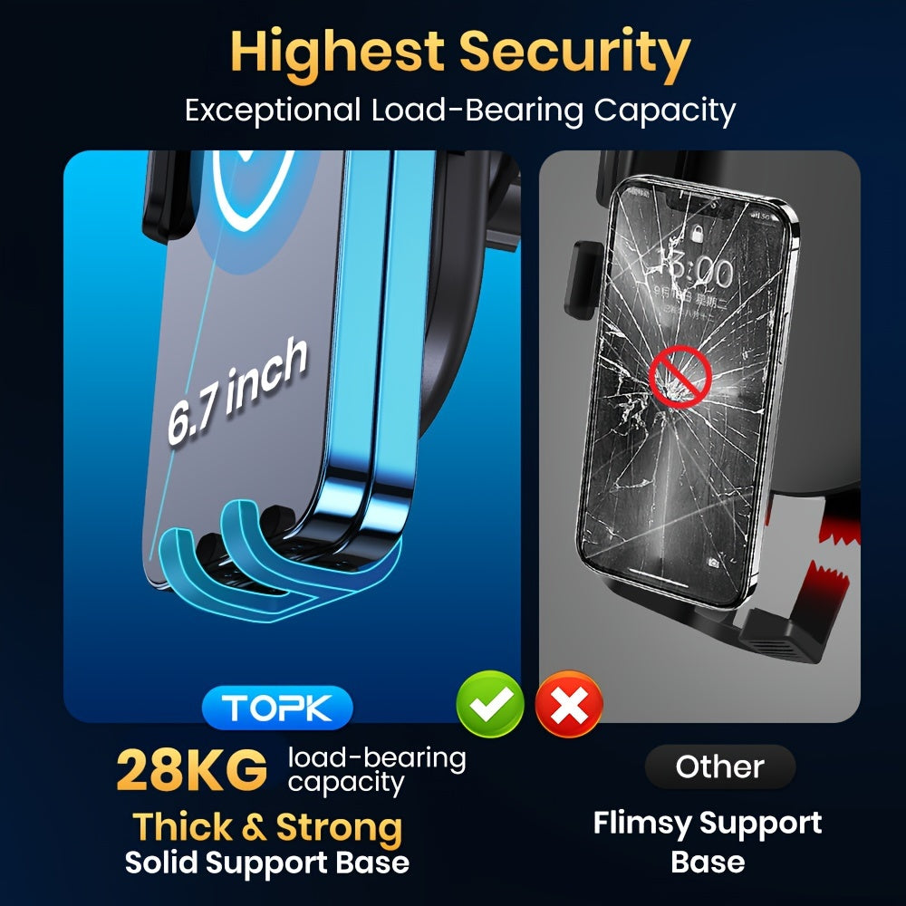 Soporte universal para teléfono de coche de material ABS con sensor de gravedad y soporte de tablero