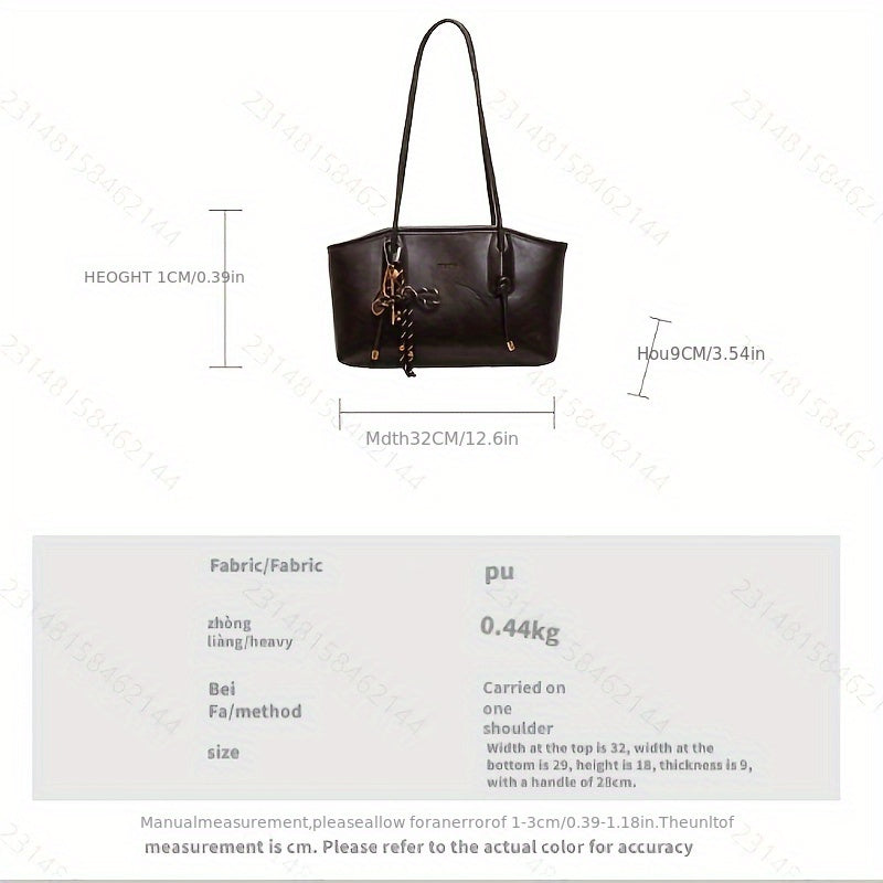 Black Vintage Tote Bag with Removable Strap Zipper Closure Edge Painted