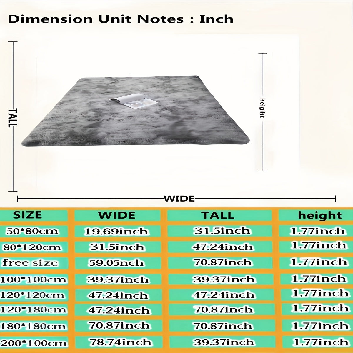 O'z makoningizni 1 dona Zamonaviy Oddiy Tie-dye Uzun Pile Gilam bilan ko'taring. Bu yumshoq va qulay gilam formaldehid va har qanday o'ziga xos hiddan xoli. U to'kilmaslik va so'nmaslik xususiyatlariga ega bo'lib, quyidagi turli joylar uchun ideal:
