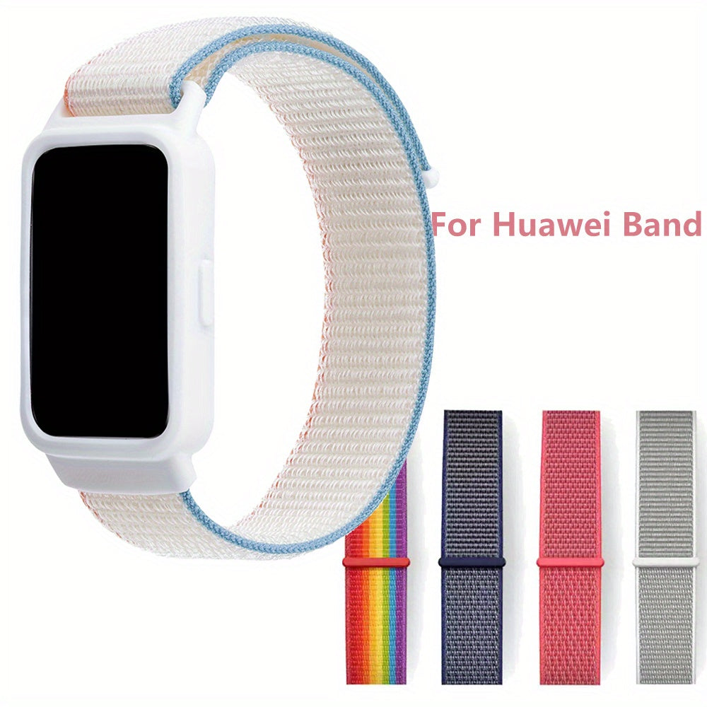 Correa de nylon transpirable con bucle para reloj inteligente compatible con Huawei Band 7 8 9 ajustable y colorida, ajuste para hombres y mujeres