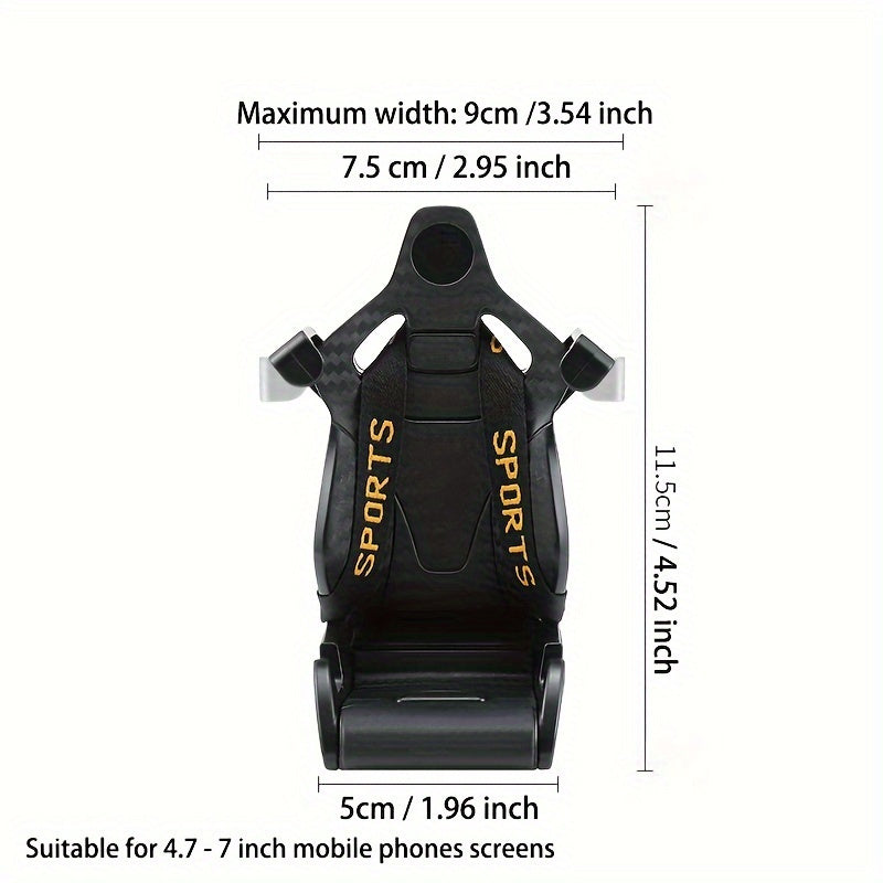 Universal Racing Style Carbon Fiber Pattern ABS Phone Holder for Car Air Vent Mount