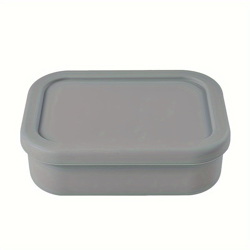 Silicone Lunch Box with Leak Proof Bento Container, 3 Compartments, Microwave Safe