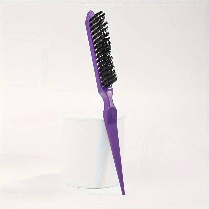 Peine de plástico para cabello, herramienta de peinado con fila triple para uso en barberías y salones