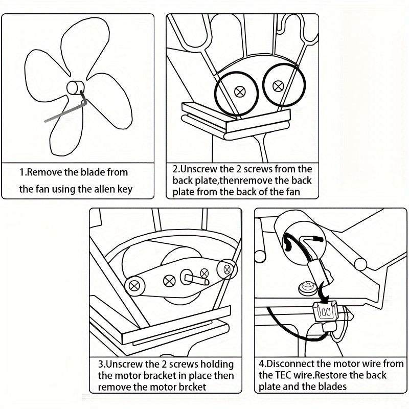 1500RPM Kamin ventilyatori motor yuqori samaradorlik uchun alyuminiy o‘rniga yog‘och pechlari uchun