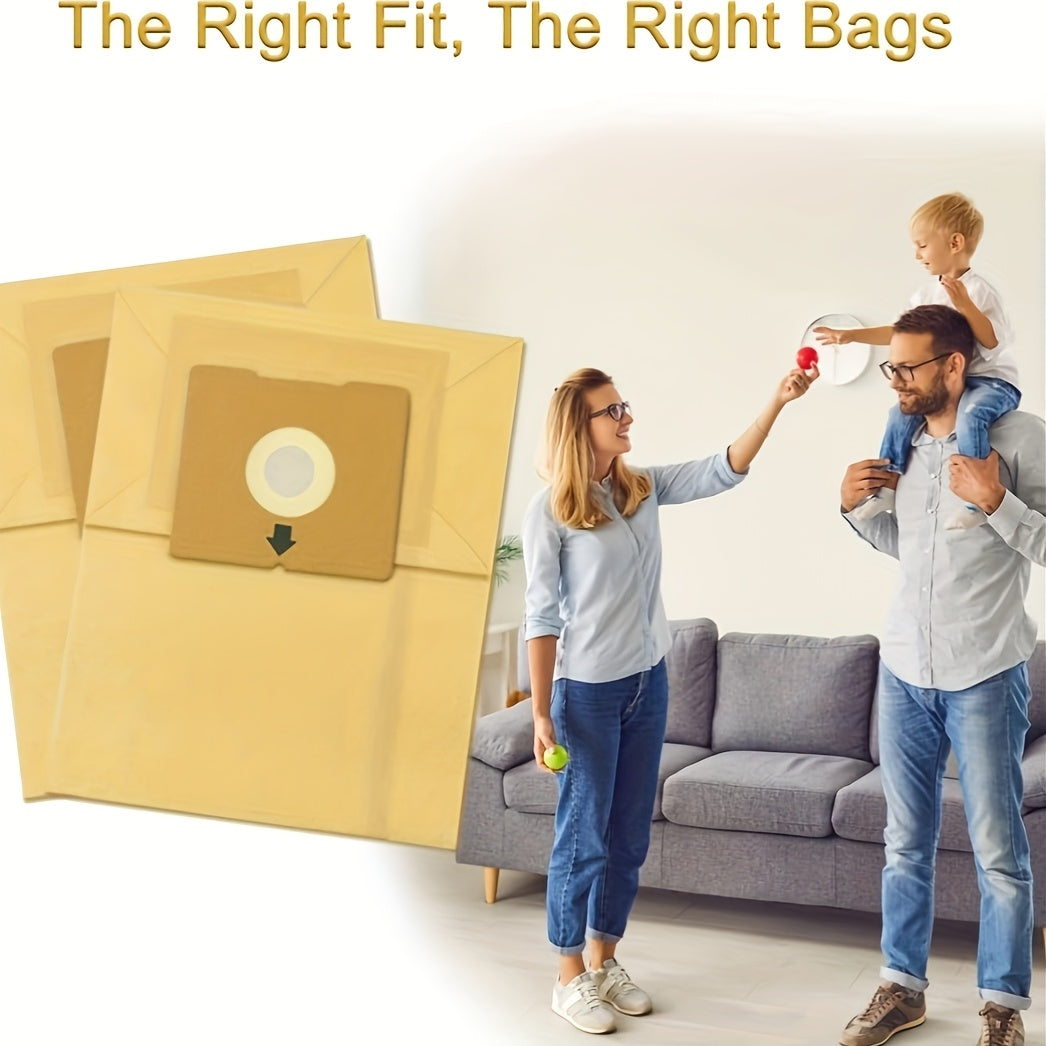 Replacement Vacuum Bags 8-Pack for Canister Vacuums with Double-Layer Filtration