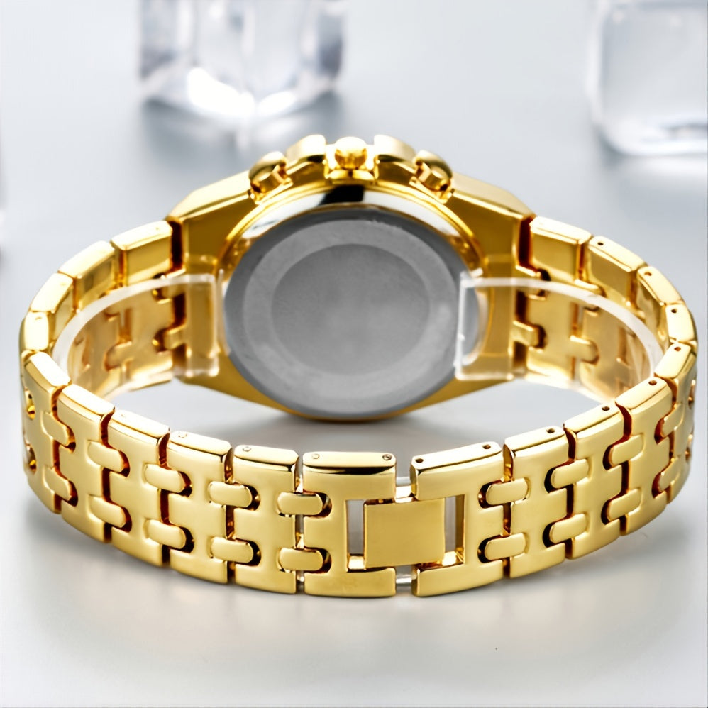 Ladies' Gold Water Diamond Watch with Elegant Design