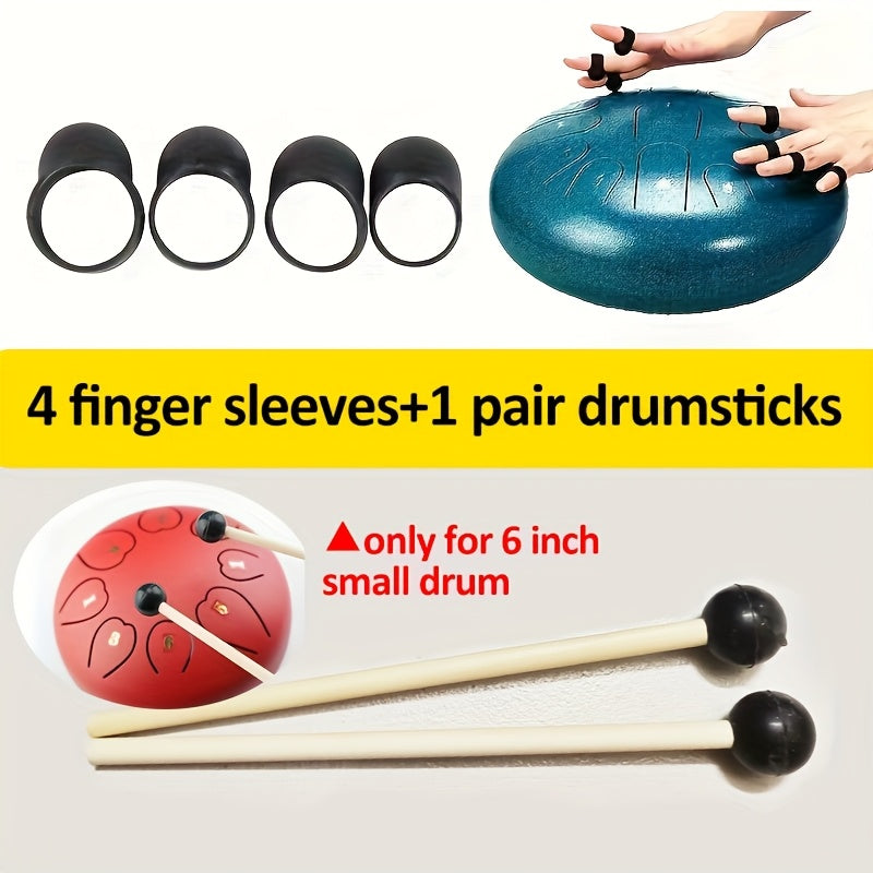 Ethereal Percussion Accessory Set Includes 6-Inch Drumsticks Finger Covers Mallets