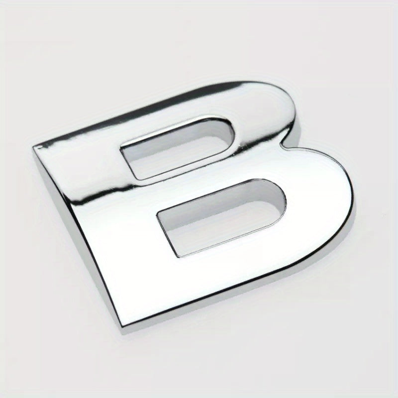 Car 3D Letter Car Stickers Metal Car Body Word Mark Silver Tail Mark