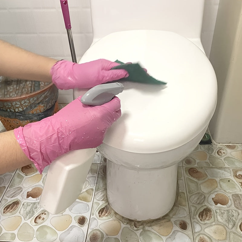 30 dona pushti bir foydalanish uchun nitril qo‘lqoplar, kukunsiz, mustahkam, uy tozalash va vazifalar uchun