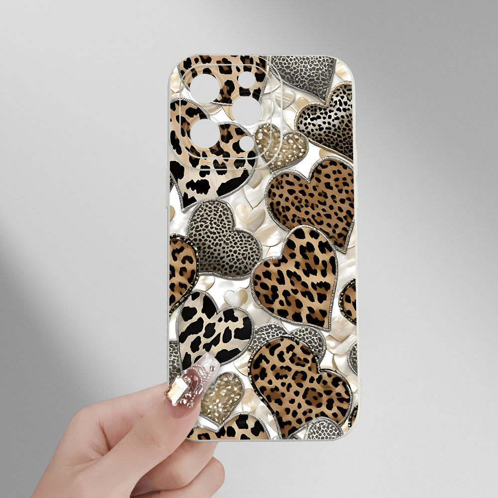 Leopard Print TPU Phone Case for iPhone 7-16 Plus Pro Max Stylish Protective Cover