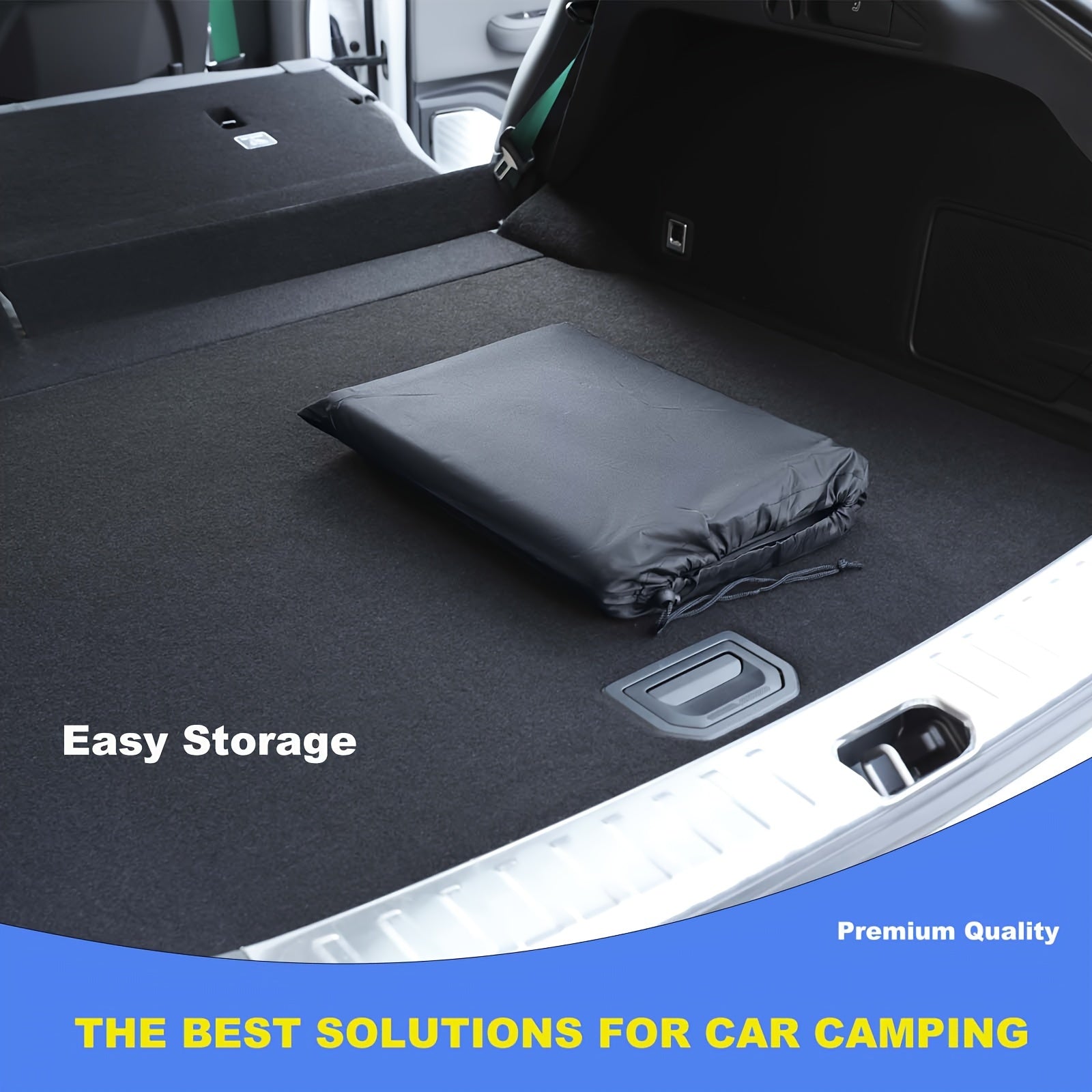 Universal Black Cargo Bed Mat with Storage Bag for SUVs and Trucks