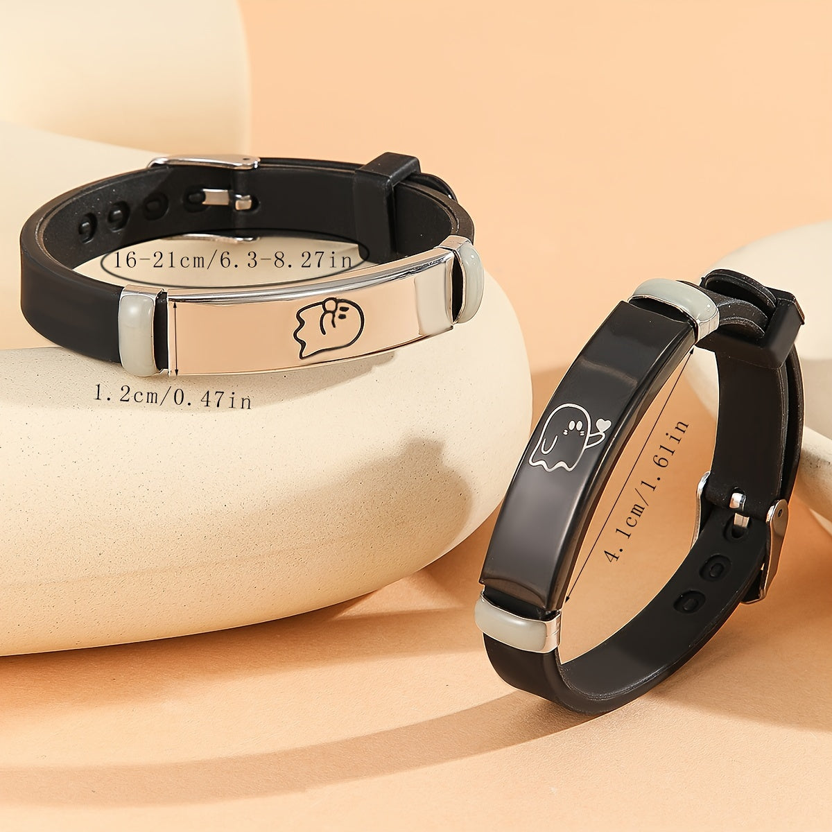 Glow-in-the-Dark Silicone Spirit Couple Bracelets for Daily Wear and Gifts