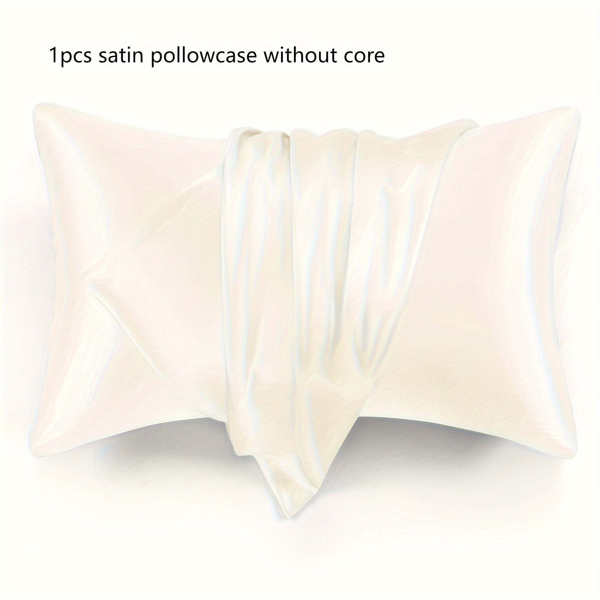 Queen Satin Pillowcase Cooling Breathable Polyester Envelope Closure Lightweight