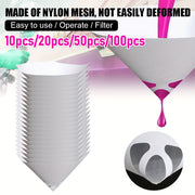 Нейлоновая сетка для фильтрации краски, конусы, набор тонких фильтров для краски, чернил, смолы