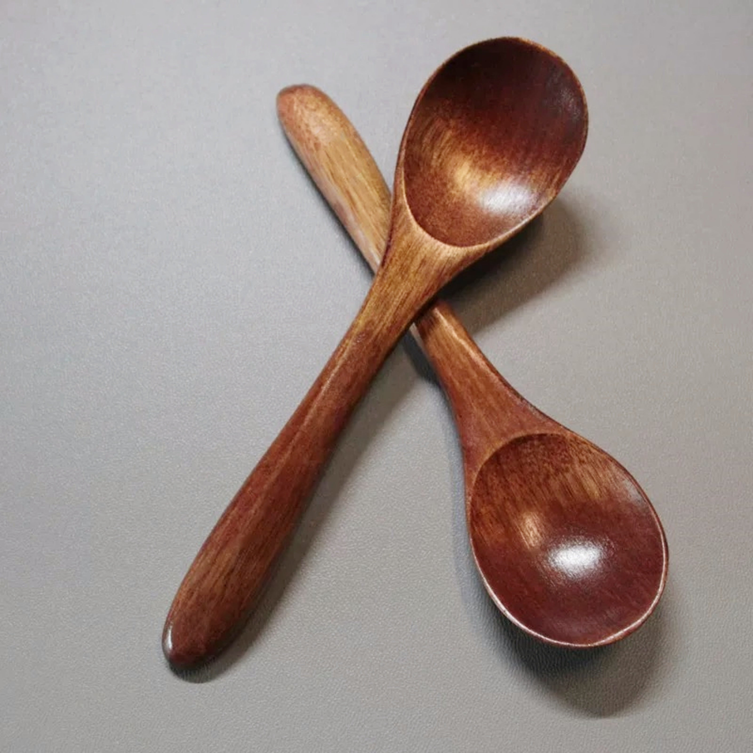 Handcrafted Solid Wood Dessert and Salad Spoon Set for Kitchen Decor