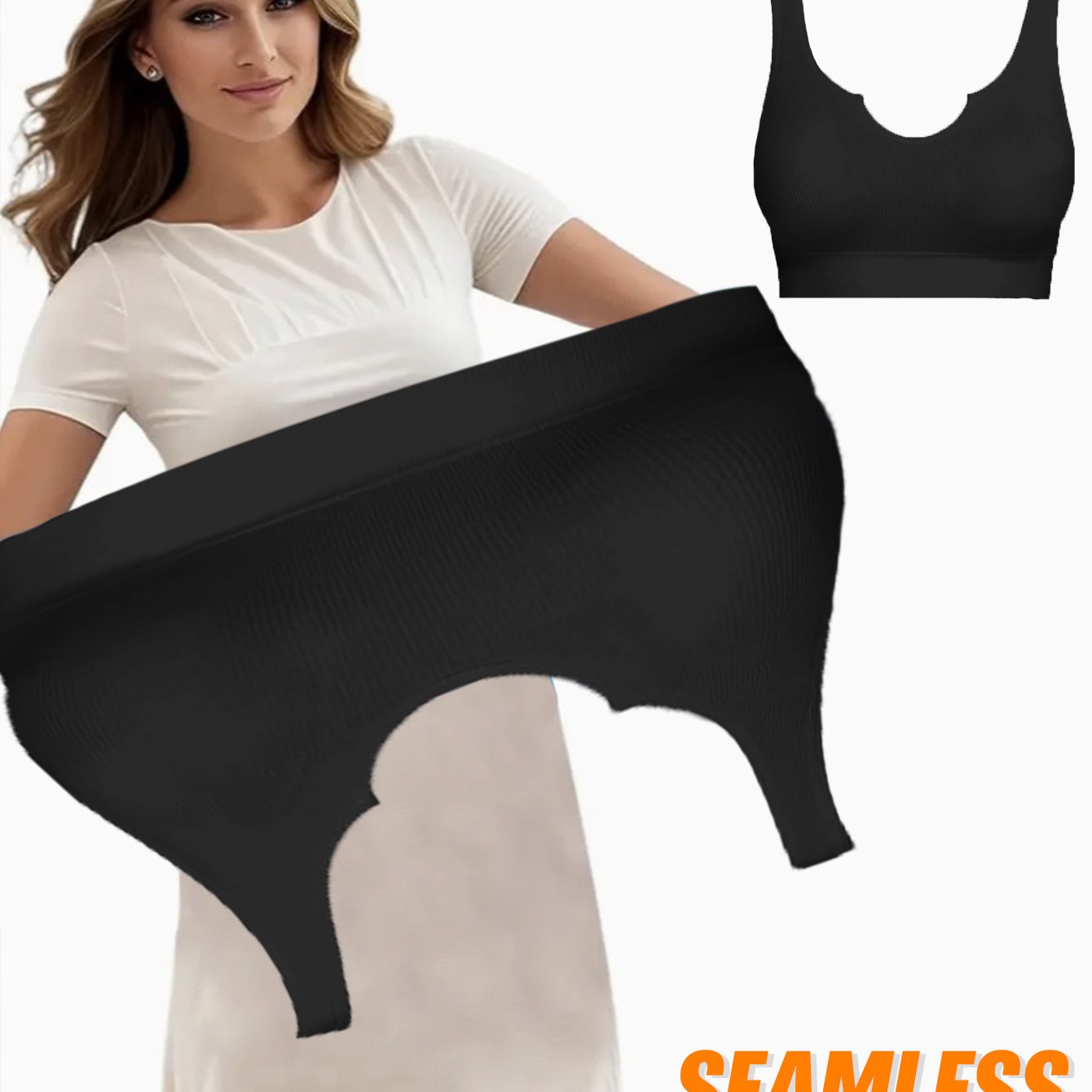 Women Seamless High Elasticity Sports Bra Set Breathable Adjustable Straps