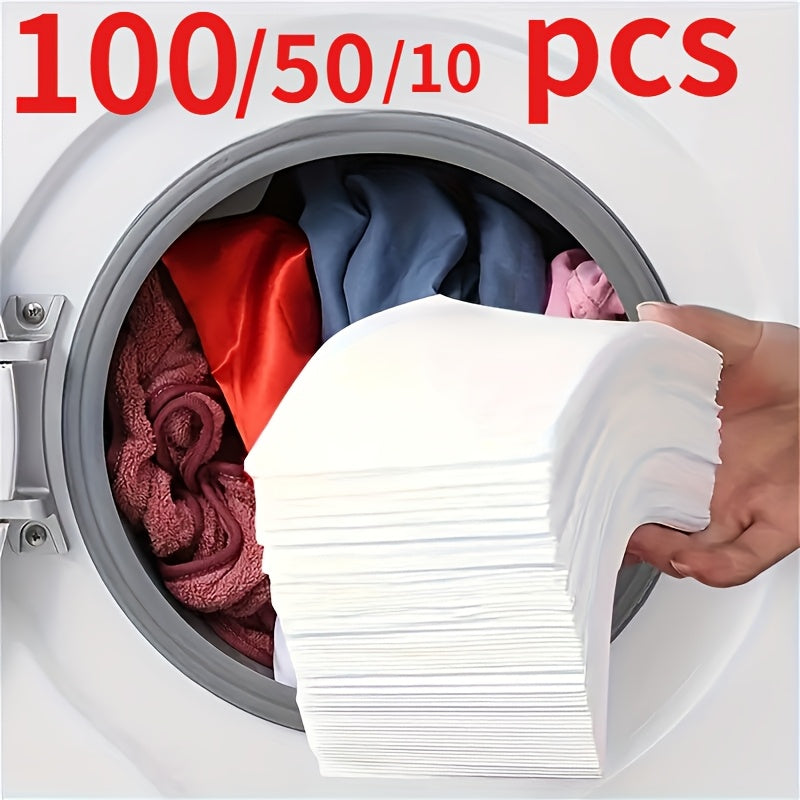 Color Catcher Laundry Sheets 100/50/10 Pack Dye Trapping Wash Paper for Mixed Washes