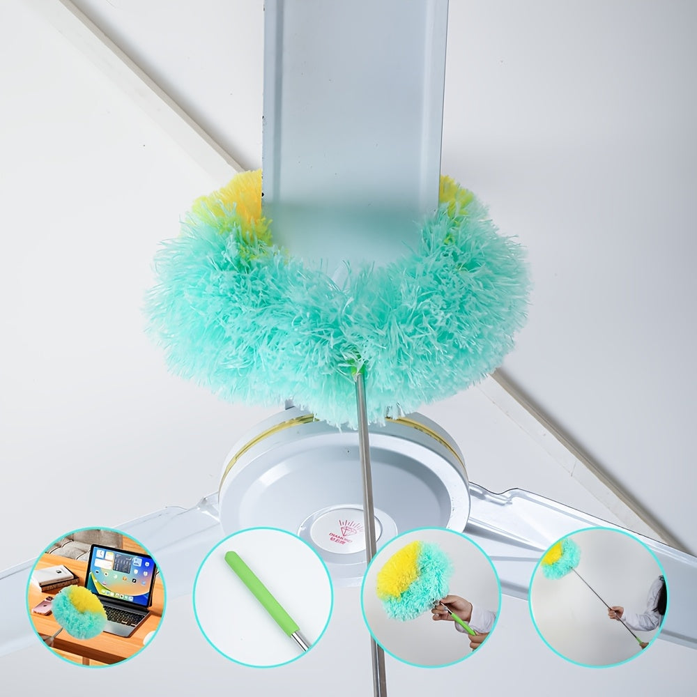 Universal Telescopic Ceiling Fan and RV Roof Cleaning Brush