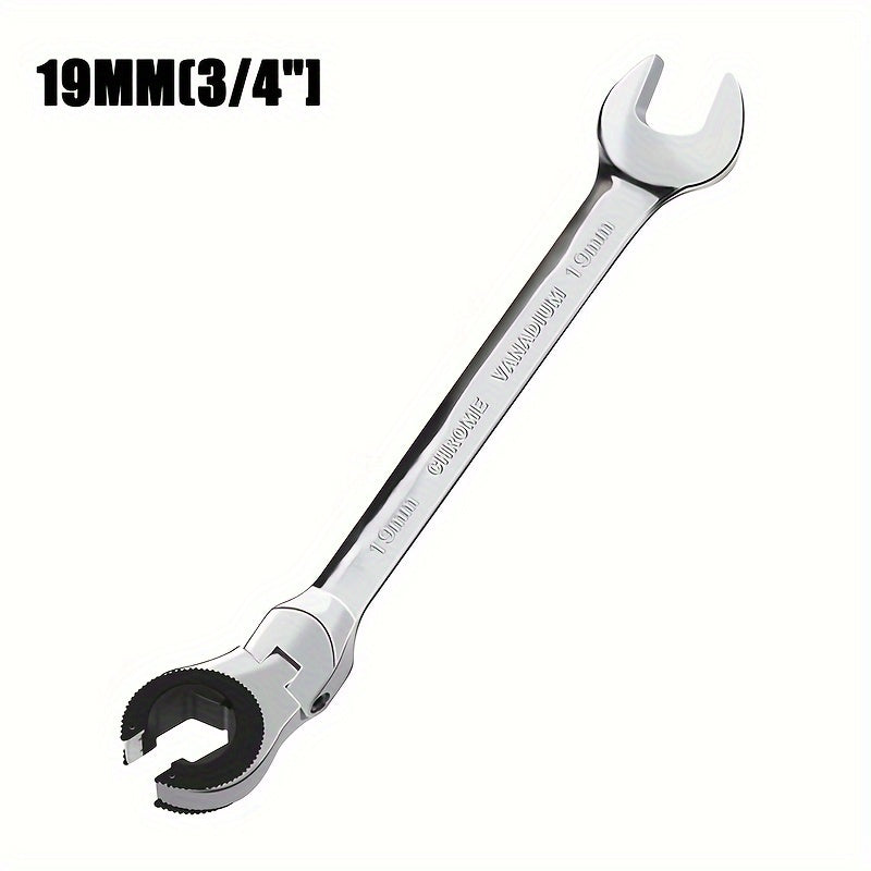 Heavy-Duty 72-Tooth Metric Ratchet Wrench Adjustable Head Metal Pipe Forkpipe Tool