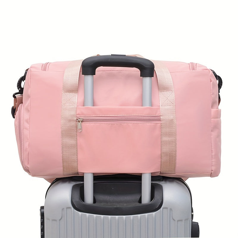 Sports Fitness Bag with Wet Dry Separation Oxford Cloth Travel Handbag Black