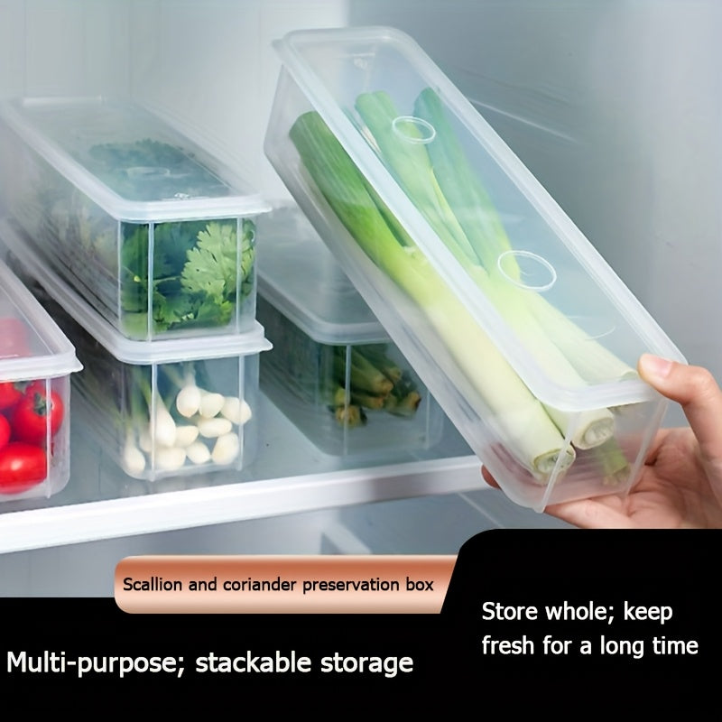 3PCS Rectangular Plastic Food Storage Containers with Lids Reusable Kitchen Organizer