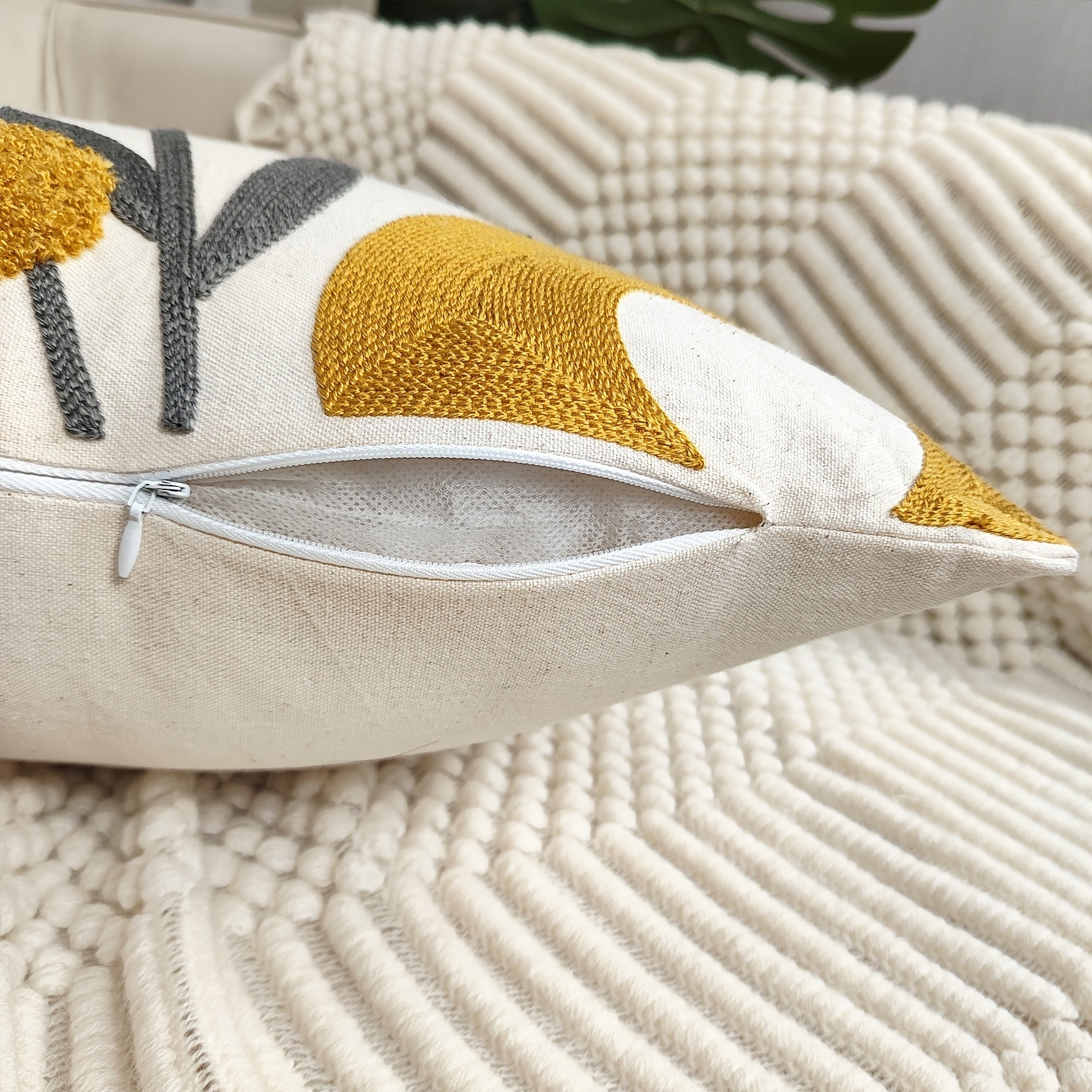 Мягкая квадратная наволочка с цветочным дизайном для дивана или спальни, вставка для подушки не включена.