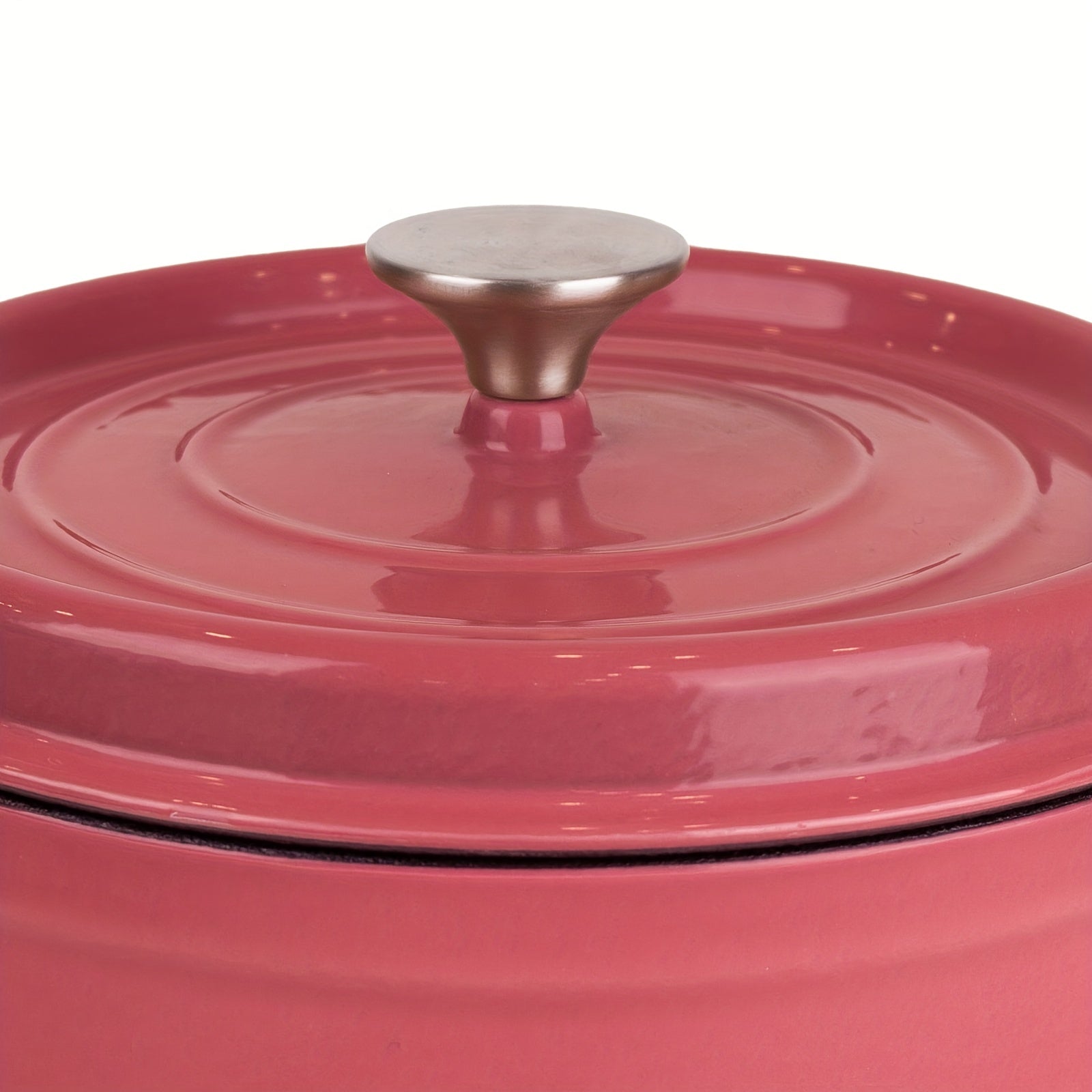 Cast Iron Enameled Dutch Oven 22cm Red for Slow Cooking and Braising