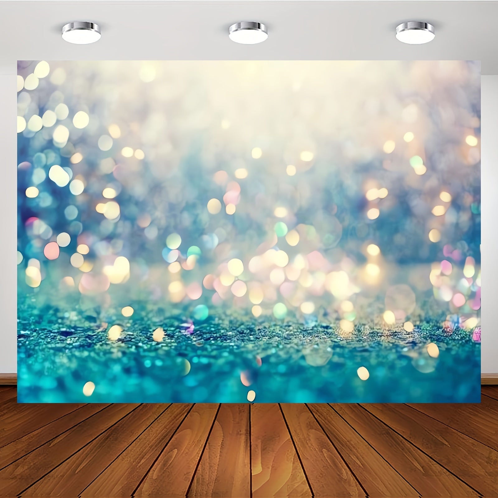 Yashil Polyester Bayram Banner Foto Props Tug'ilgan kun va Uy bezaklari uchun