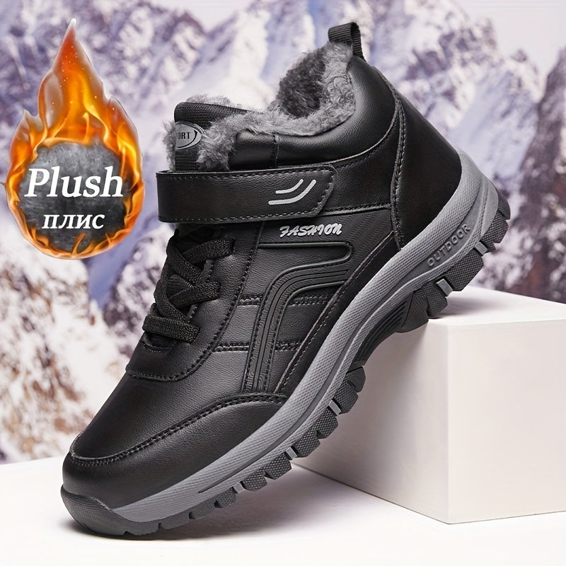Men's Non-Slip Snow Boots with Fleece Lining for Winter Hiking Outdoor Activities