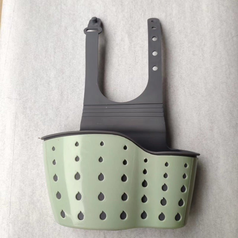 Plastic Kitchen Drain Basket for Sponges Soap and Utensils Hanging Storage
