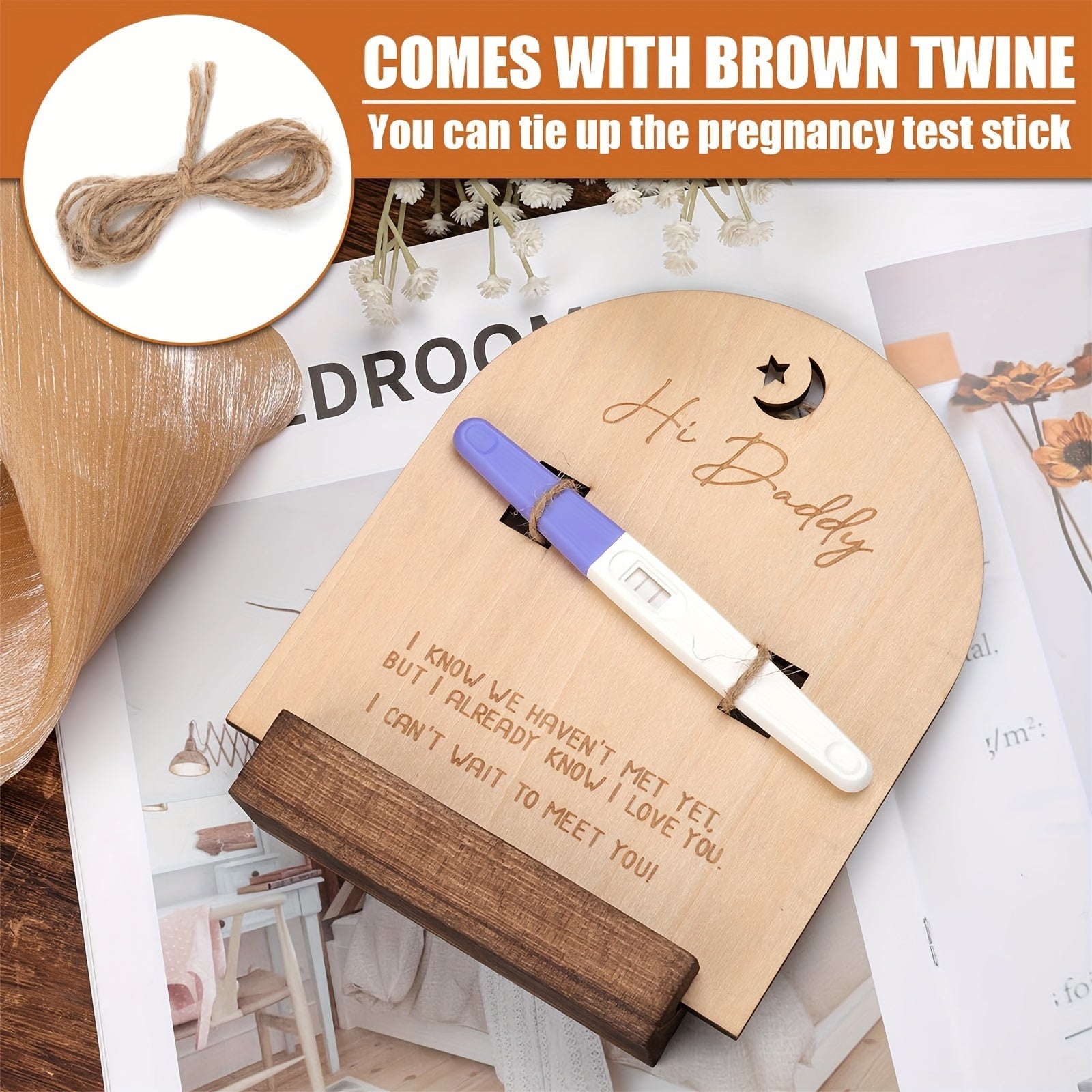 Деревянная рамка для коллажа с объявлением о беременности для будущих отцов с гравировкой, памятный сувенир