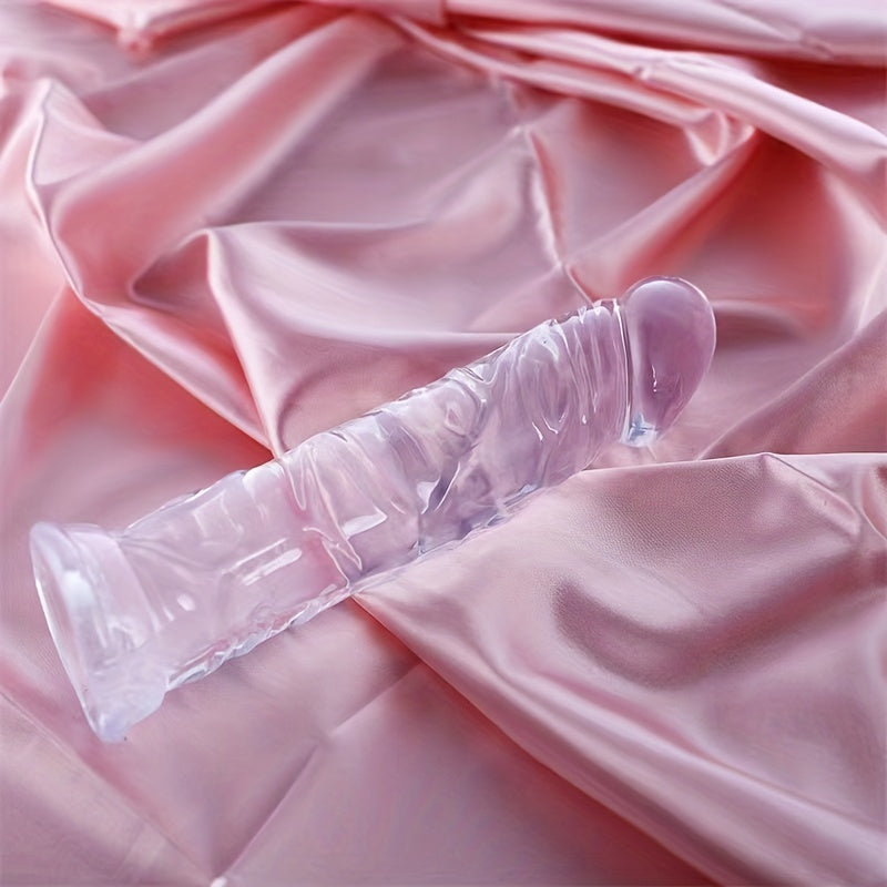 Unisex Transparent Soft Bendable Masturbator with Suction Cup Adult Sex Toy