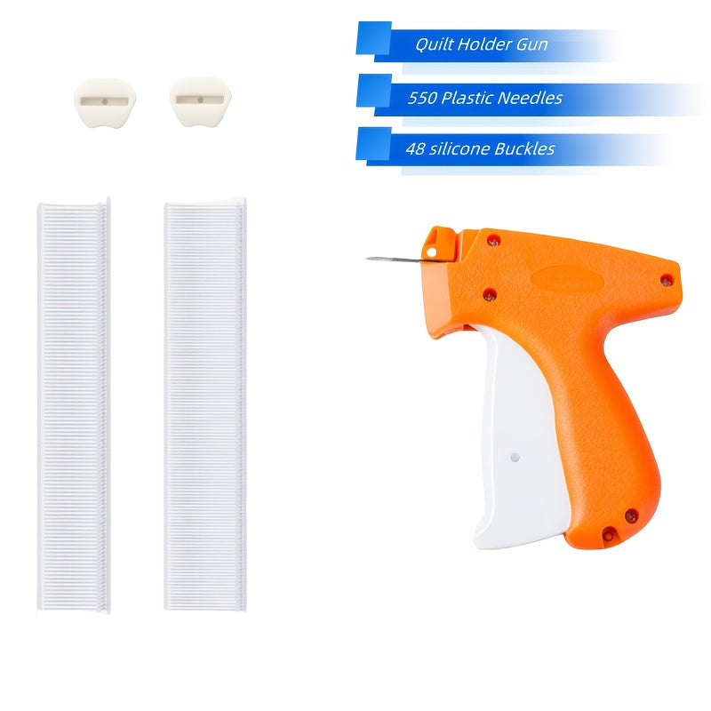 Quilt Holder with Silicone Buckles and Plastic Pins for Duvet Covers and Sheets Orange