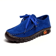 Women's Slip-Resistant Flat Shoes Breathable Fabric Casual Sneakers Blue Red Yellow