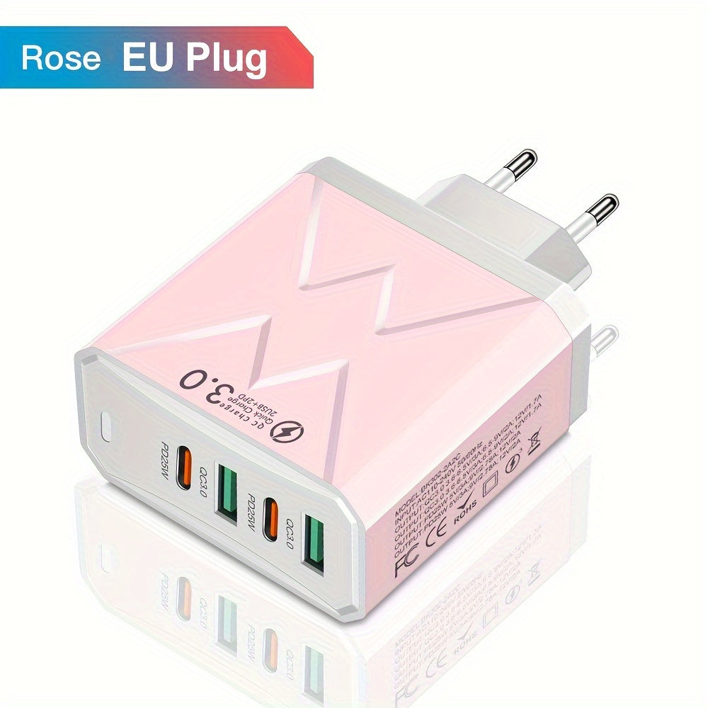 iPhone va Samsung uchun 4 portli 40W tez zaryadlash USB C zaryadlovchi