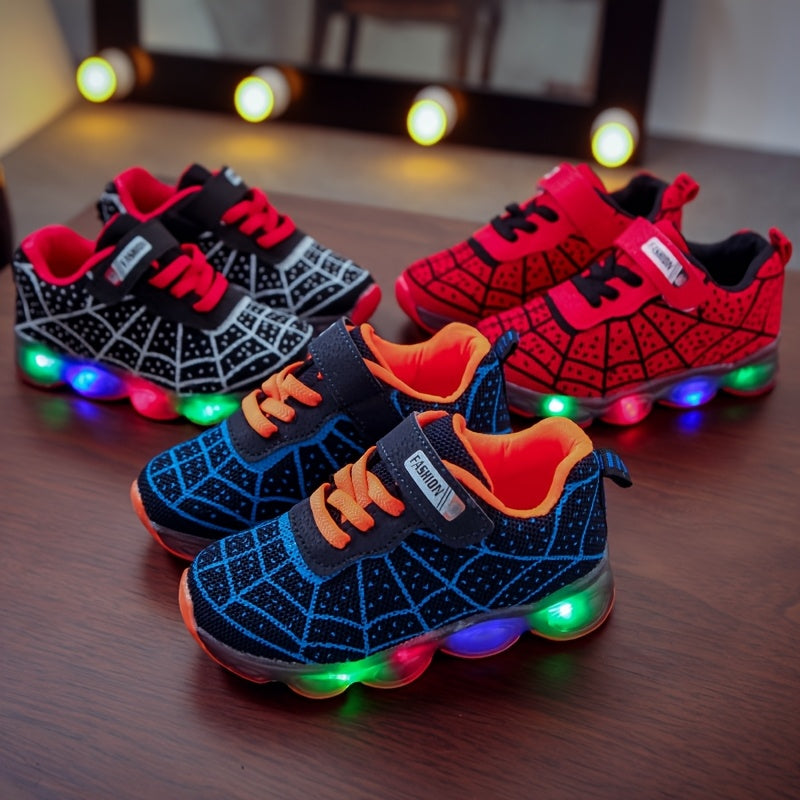 Light-Up Running Shoes for Boys and Girls Sizes 21-36 Mesh Casual Sneakers