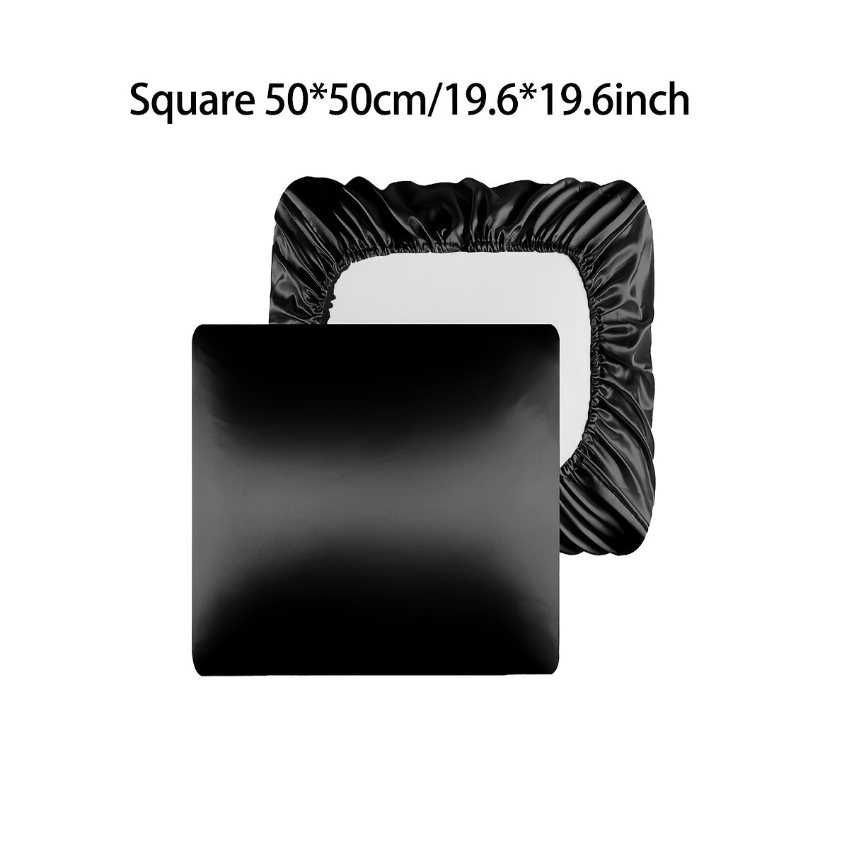 Set of Two Satin Pillowcases with Elastic Band, Soft 100% Polyester, Easy Care