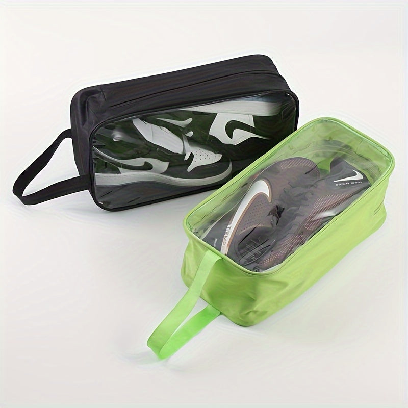 Lightweight Waterproof Shoe Storage Bag for Travel Gym Closet Green Black