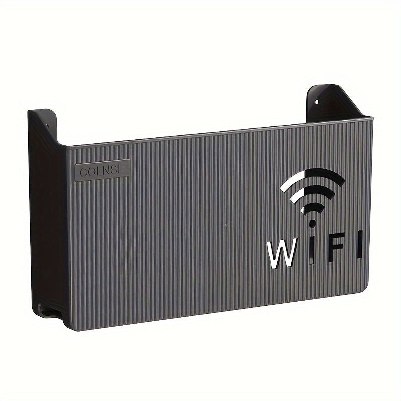 Estante para router de montaje en pared con almacenamiento inalámbrico y estante decorativo para medios