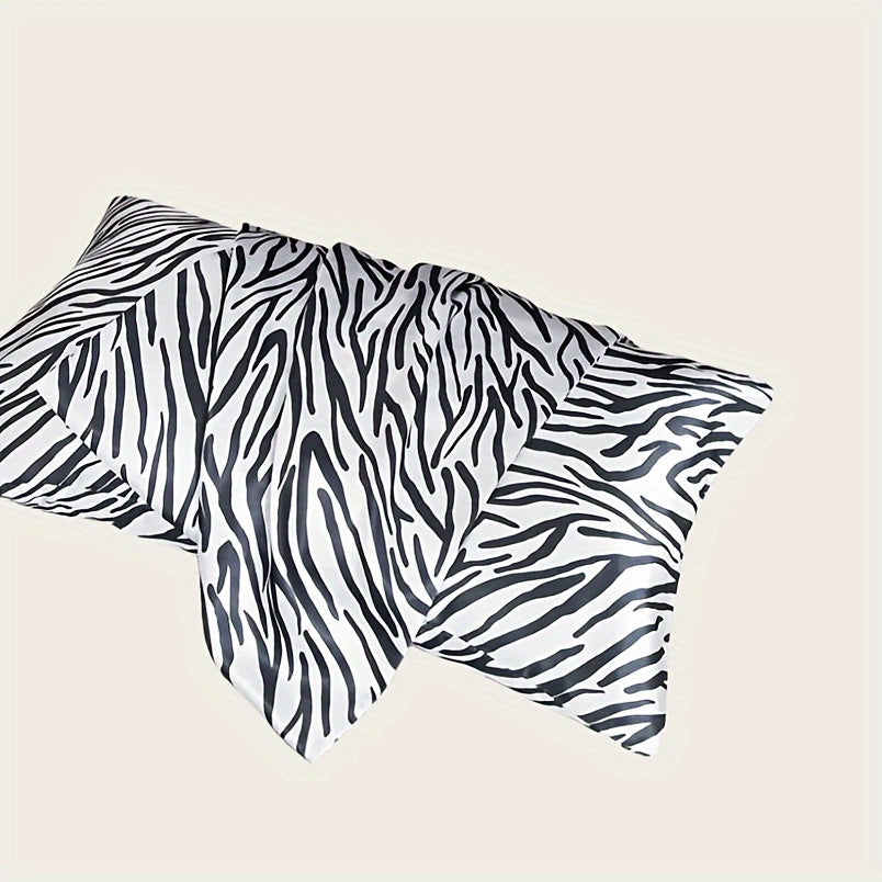 Satin Pillowcase with Digital Floral Design, Soft, Stain-Resistant Bedding for Women