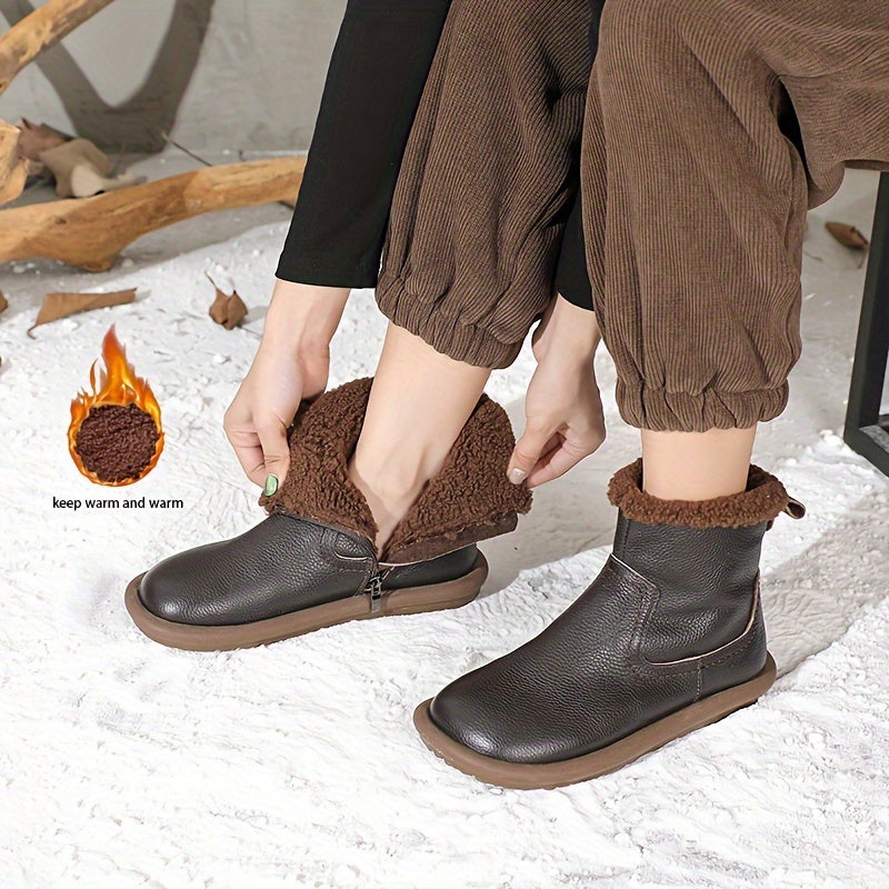 Women's Winter Thick Boots Soft-Soled Fashionable Classic Mom Boots