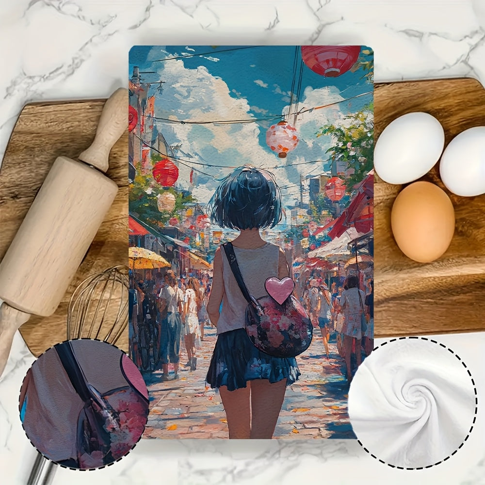 Zamonaviy uslubga ega, yuqori so'rilish qobiliyatiga ega va mashinada yuvish mumkin bo'lgan ultra yumshoq polyester oshxona sochiqlarining ikki to'plami. 40.64x60.96 sm o'lchamdagi qirg'oq mavzusidagi to'rtburchakli idish qo'l sochiqlari.