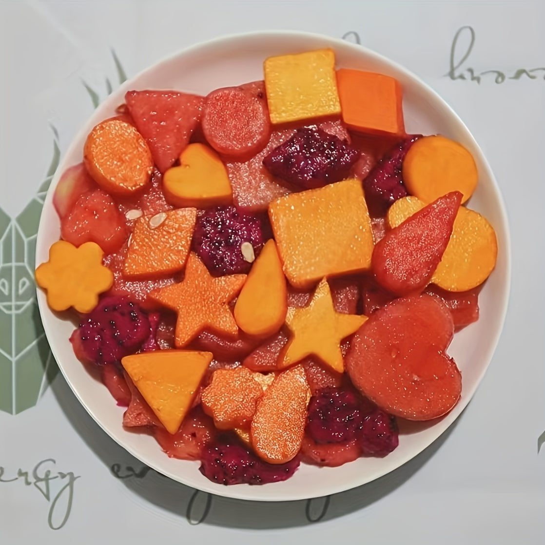 Set of 30 Geometric Cookie Cutter Molds for Baking and Fruit Cutting