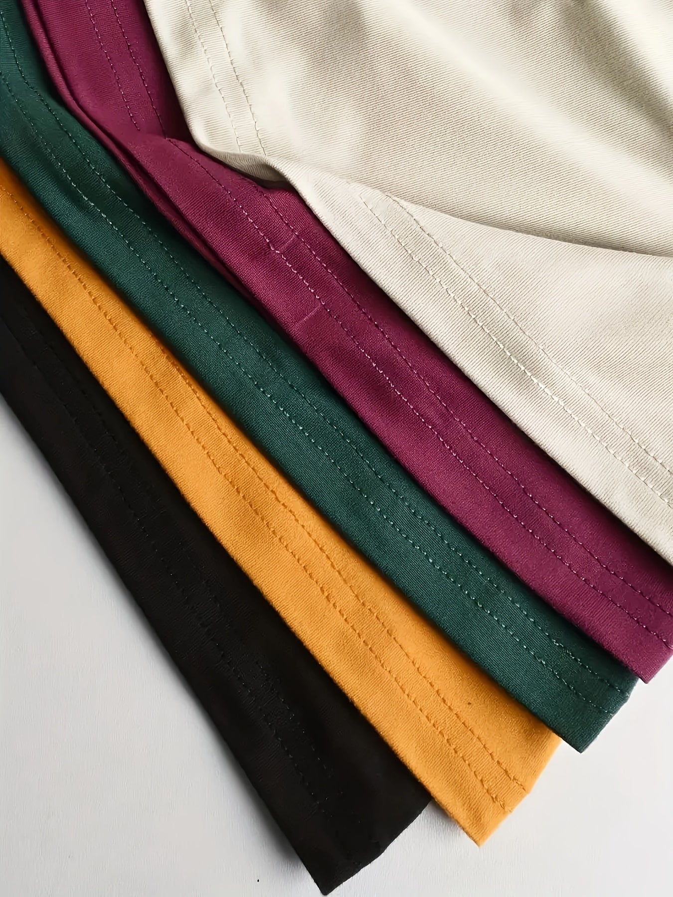 Women's Casual Short Sleeve T-Shirts Pack of 5 Breathable, Solid Colors