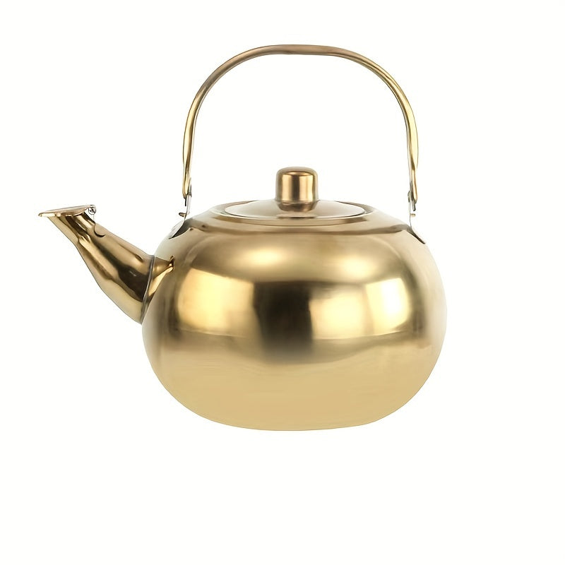 Stainless Steel Tea Kettle with Drain Spout for Induction Gas and Commercial Use