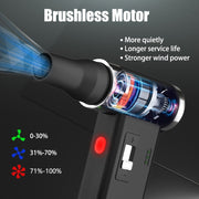 Cordless Rechargeable Electric Air Duster with Infinite Speed Control Up to 110000 RPM for Cleaning Electronics and Home