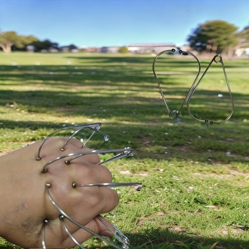 Stainless Steel Acupressure Massage Rings Set for Hands Feet Calves Heart-Shaped Portable Muscle Relaxation