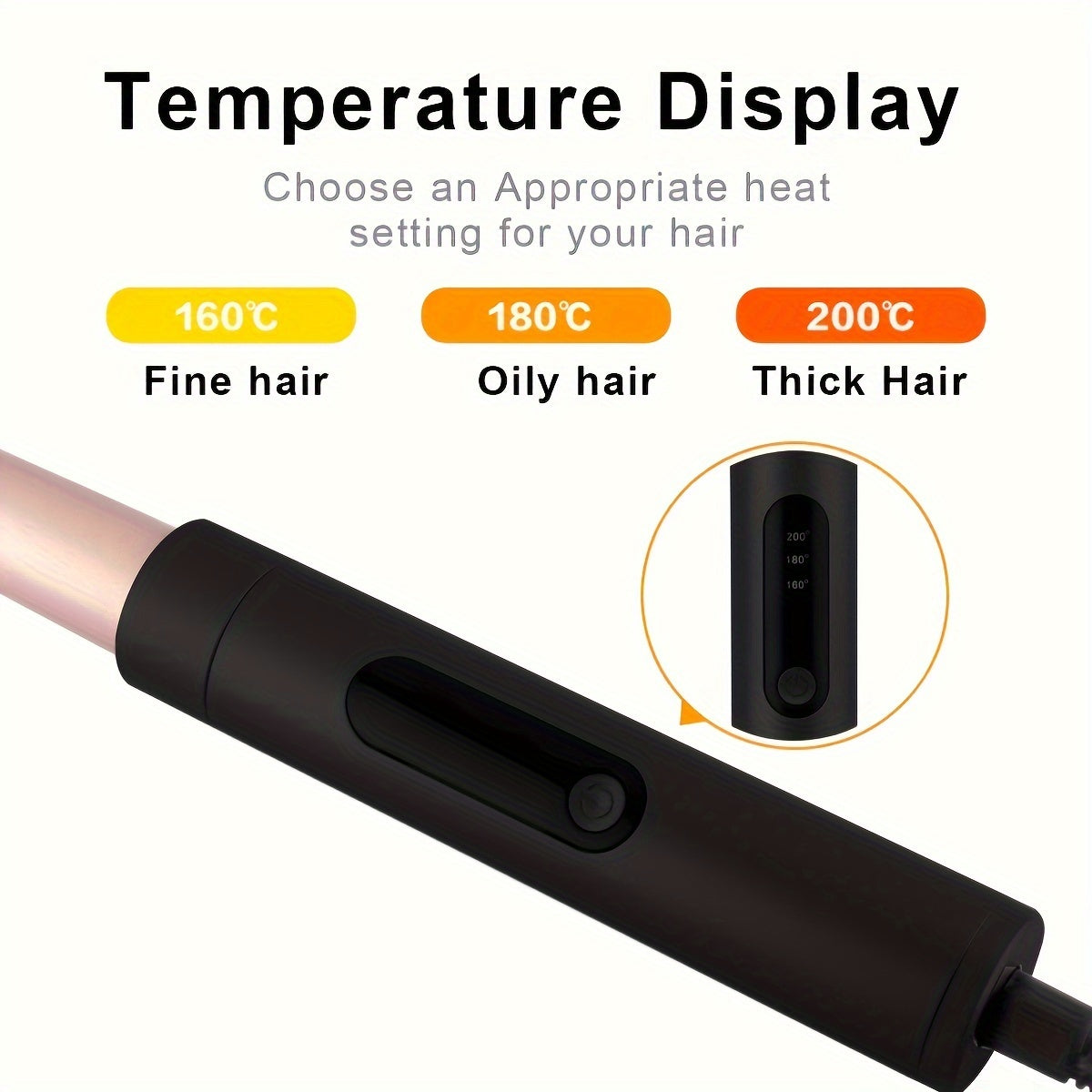 6 ta keramika quvur bilan 6-in-1 professional curling wand, tez isitish uchun