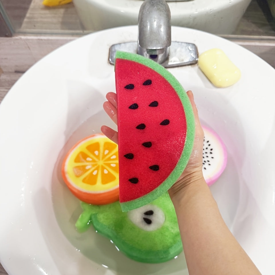 4 ta meva shaklidagi tozalash gubkalari poliuretan materialidan tayyorlangan. Ushbu ko'p maqsadli tozalash padlari oshxonada, hammomda, idishlarda, avtomobil yuvishda va supermarketda foydalanish uchun mukammaldir. To'plamda nok, apelsin, ajdar meva va