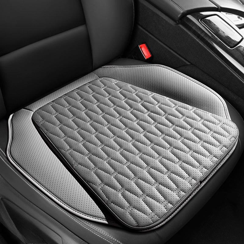 Universal All-Season Car Seat Cushion Cover Breathable PU Leather Quilted